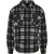Urban Classics Heren geruite Teddy gevoerde overhemdjas (Zwart/Wit)