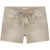 Malelions Women Damaged Emblem Denim Shorts | Taupe