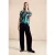 Street One Dames Materiaalmix T-shirt in Groen
