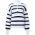 French Connection Vhari Stripe Rib 1/2 Zip Winter Wht/midnight