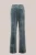 WE Fashion – Dames velvet wide leg pantalon – Regular fit – Grijsblauw –