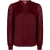 EsQualo Blouse Plumetis Zigzag Sleeve Wine Red