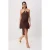 TRENDYOLMİLLA Dames Bruin Effen Kort / Mini Mouwloos Skater Jurken