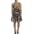 Dolce & Gabbana Multicolor Patchwork Poplin Bloemen A-Lijn Mini Uitlopende Damesjurk