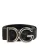 Dolce & Gabbana Zwarte Exotische Leren DG Logo Gesp Riem