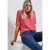 Street One Dames Silk-Look polo in Roze