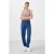 Mid Waist Crepe Ontspannen Broek met Zak