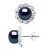 Stud Oorbellen FLOWER Beads Freshwater 89mm Zwarte Knopen Jewelry 925