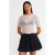 Dames Effen Regular Fit Korte Mouwen Trui