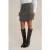 We Fashion Skirt Mini Length Dark Grey