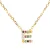 Luxenter Sterling Zilver 925 collier met Veelkleurige Zirkonia afgewerkt in 18K geel goud – Alfabet