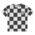 Stains&Stories geruit T-shirt antraciet