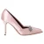 Malone Soulier Versierde Puntige Pumps in Lichtroze Satijn