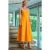 TRENDYOLMİLLA Dames Oranje Effen Midi Mouwloos A-lijn Jurken