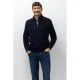 State of Art katoenen gebreid vest – donkerblauw