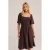 WE Fashion zomerjurk donkerbruin