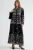Patroon V-hals Maxi-jurk met knoopsluiting