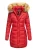 Navahoo Dames Winterjas Papaya – Getailleerd, Warm & Met Afneembare Bontkraag