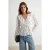 TRENDYOLMİLLA Dames Ecru Gestippeld Lang, Regular fit Blouses