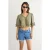 Gekruiste V-hals Rimpel Blouse