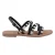 Hush Puppies Dames Amanda Strappy Leren Sandalen (Zwart)