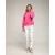 Straight fit jeans met geborduurde bloemen aan de voorkant.
