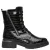 s.Oliver Women Shoes veterboots met profielzool en dierenprint – zwart