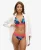 Triangelbikinitop met Logo Blauw