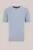 WE Fashion – Heren regular fit T-shirt met structuur – Regular fit – Grijsblauw – Katoen –