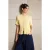 TRENDYOLMİLLA Dames Geel Effen Kort Regular fit Blouses