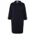 comma korte jurk met polokraag marineblauw