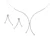 Orphelia Dames 925 Sterling Zilveren Set: Ketting + Oorbellen – Zilver SET-066