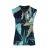 Afdrukken Navy mouwloze faux overslagtop