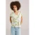 WE Fashion gebloemde T-shirt lichtgeel