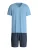 CALIDA Pyjama kort  navy / turquoise / opaal / wit