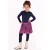 B.Nosy midi jurk met backprint – donkerblauw