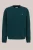 WE Fashion – Heren relaxed fit sweater van interlock met embroidery – Relaxed Fit – Zeegroen – Katoen –