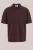 WE Fashion – Heren relaxed fit polo met structuur – Relaxed Fit – Donkerbruin – Katoen –