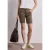 Mid Waist bermuda in satijnen look