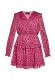 faina Jurk  goud / rosa / magenta