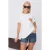 TRENDYOLMİLLA Dames Wit Grafisch Kort Oversized T-shirts