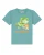 watabout.kids Shirt ‘Dinosaurier 07 Kleine Schwester’  turquoise / lichtgroen / oranje