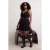 Trendyol Curve Dames Zwart Effen Kort / Mini Mouwloos Skater Grote maten Jurk