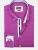 7Camicie Zakelijk overhemd ‘Roma Iconic Satin Man Shirt White’  lila