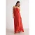 TRENDYOLMİLLA Dames Oranje Effen Maxi Mouwloos Recht Avond & Gala Jurk