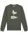 Watapparel Sweatshirt ‘ Möwe mit Hut ‘  kaki / wit gemêleerd