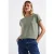 Street One Dames Silk-Look Shirt met tekst in Groen