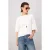 TRENDYOLMİLLA Dames Ecru Effen Driekwart mouw Oversized T-shirts