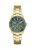 GUESS Analoog horloge ‘MARIANA ‘  goud / donkergroen