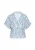 Usha Blouse  royal blue/koningsblauw / wit